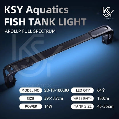 Aquarium Lighting LED Light for Fish Tank Coral Growth Full Spectrum Clear Water Energy Saving Lamp for Aquatic Plants