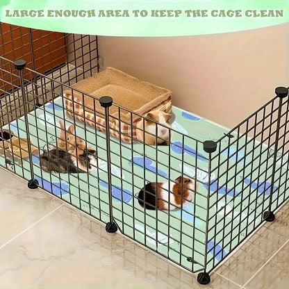 Pet Cage Mat (Reusable) – Suitable for Hamsters, Rabbits, Guinea Pigs, Cats & Reptiles, Durable Washable with Fun Prints