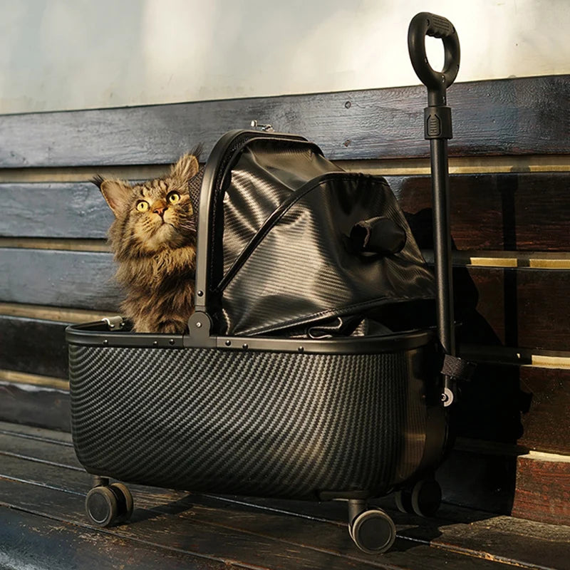 Lightweight Dog Carriers Outdoor Travel Cat Carriers Breathable Windproof Pet Carrying Easy Interactive Pet Strollers Supplies