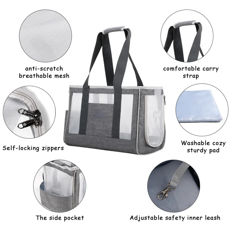 Cat Carrier Bag Breathable Transporter Pet Bag Portable Puppy Single Shoulder Bags Travel Carrier For Cats Dogs Pet Handbag