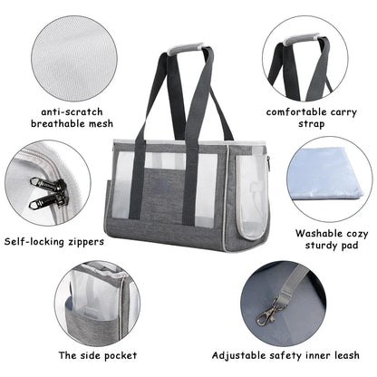 Cat Carrier Bag Breathable Transporter Pet Bag Portable Puppy Single Shoulder Bags Travel Carrier For Cats Dogs Pet Handbag