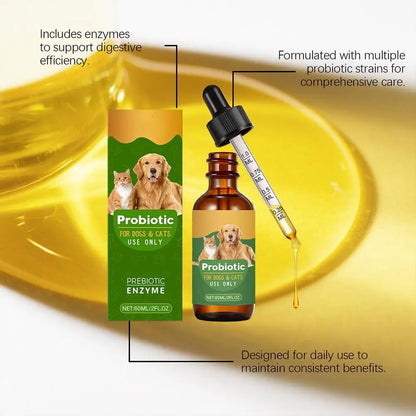 Pet Nutrition Supplement Probiotic Drops Containing Enzymes Used For Dog Cat Digestion And Immune Support Health Supplement