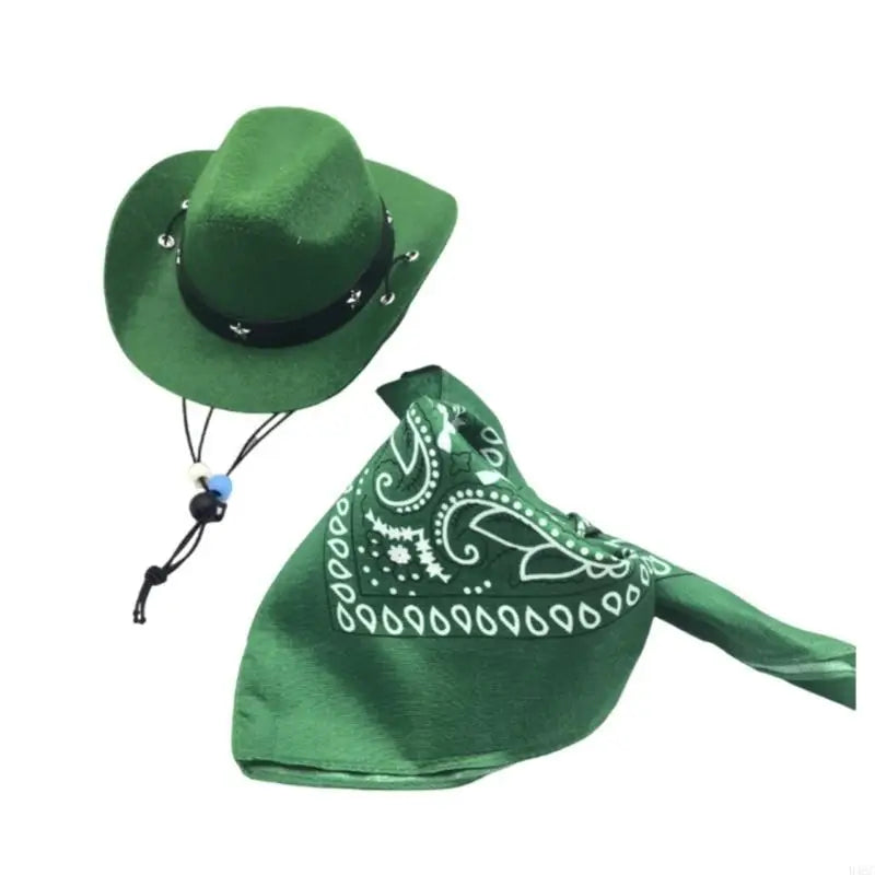 Dog Costume Hat Bandanas Halloween Theme Party Dog Cowboy Hat Cosplay Accessory