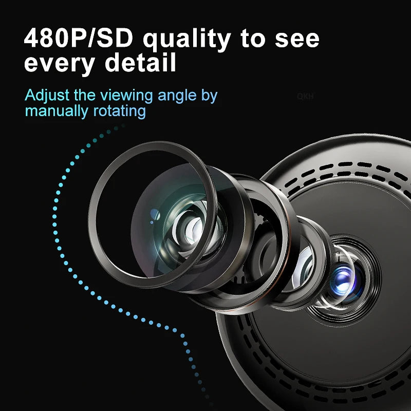 HD Wireless Mini Camera with Night Vision Wireless IP Camera Motion Detection Smart Home Security Camera Pet Dog CCTV Camera