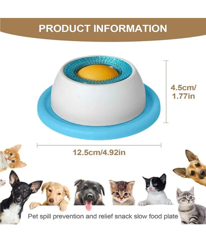 Dental Health Lick Mat for Dogs & Cats, Interactive Slow Feeder Licking Plate with Non-Slip Base, Pet Mental Enrichment Toy