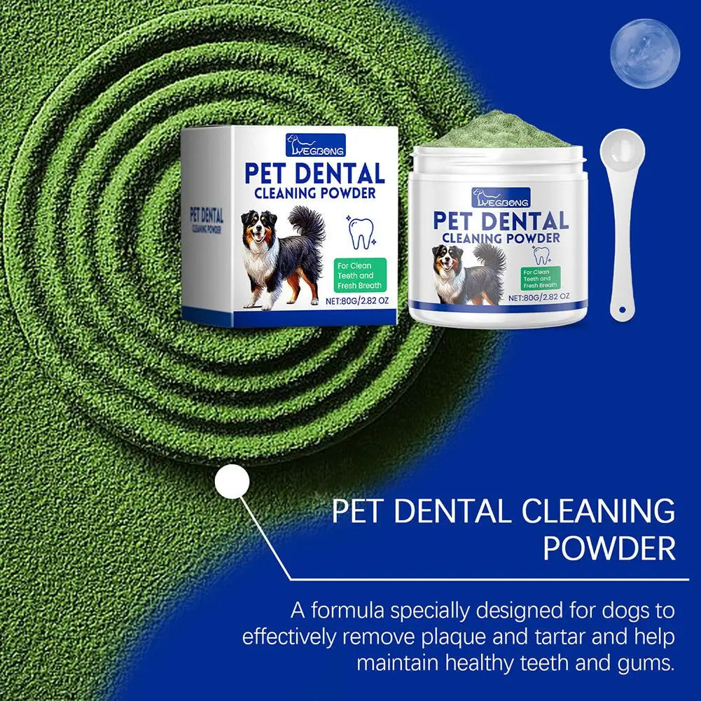 80g Dog Teeth Cleaning Powder Natural Ingredients Safe Non-irritating Maintain The Oral Health Of Dogs Dog Teeth Cleaning Powder