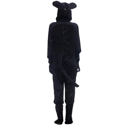 Adult Cosplay Black Cat Costume Animal Onesie Suitable for Halloween Party Dance Jumpsuits Costumes Props Suit Woman Men # 1 # W