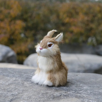 Simulated Rabbit Animal Model Rabbit Household Decorations Rabbit Fur Crafts Gifts