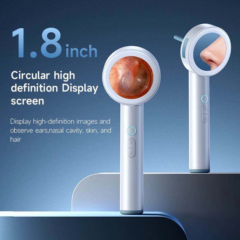 HD Visual Ear Cleaner 1.8’’ Screen Ear Camera  Instant On/Record, Home & Pet Otoscope for Kids/Adults/Dogs/Cats,