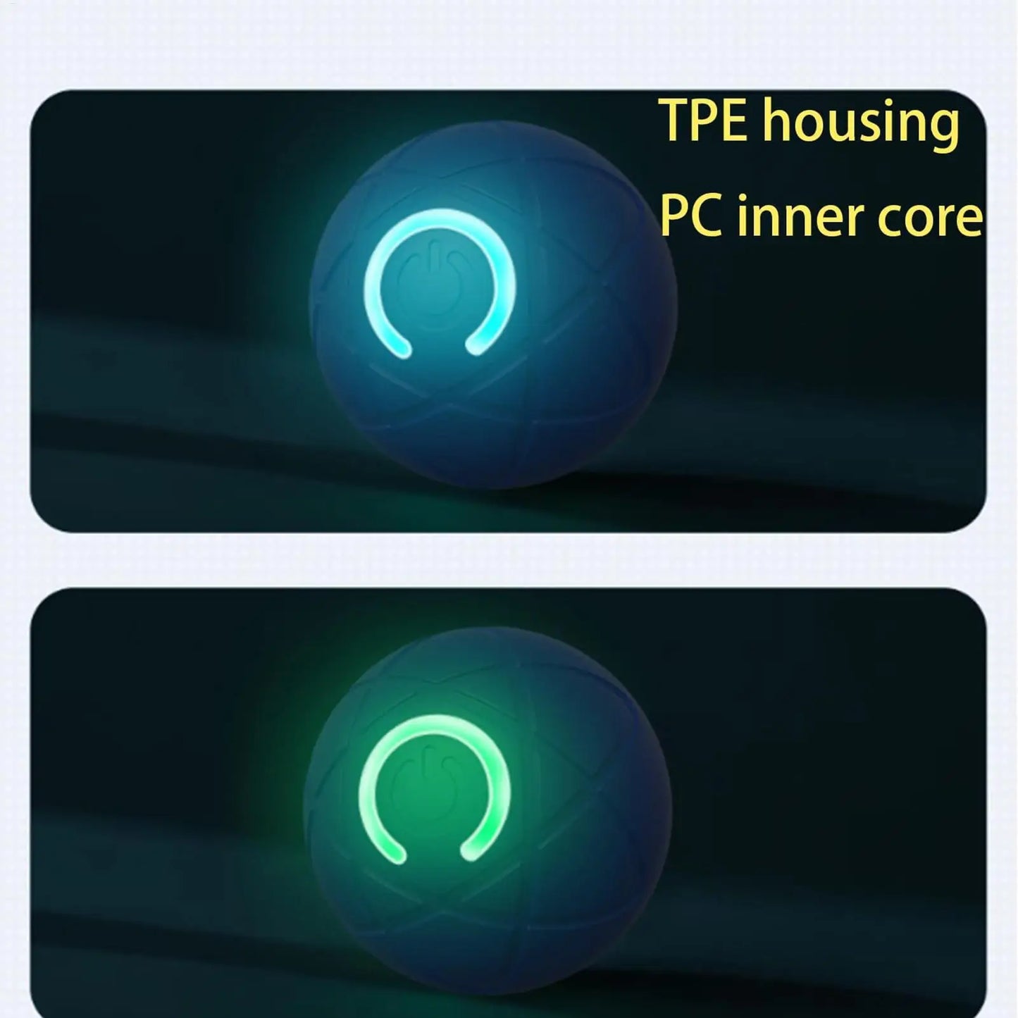Electric Rolling Ball Dog Toy USB Interactive Dog Ball Toy Smart Interactive Pet Toy Ball with LED Light USB Charging Rolling