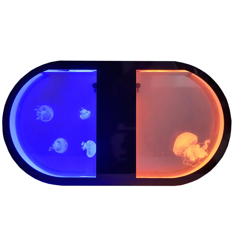 Interesting Small Acrylic Living Room Aquarium Ornamental LED Fish Tank Ornaments Jellyfish Tank Aquarium