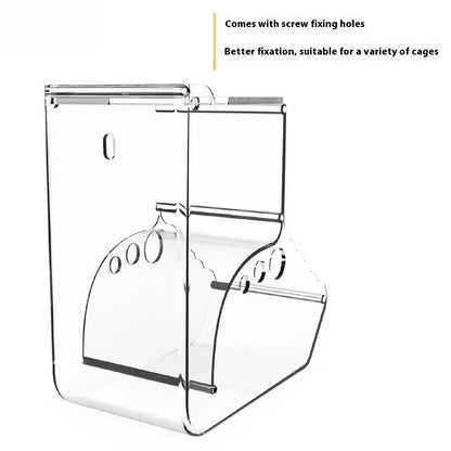 Pet Hamster Rabbit Squirrel Food Dispenser Feeder Plastic Clear Automatic Pet Feeder For Hamster Guinea Pigs Food Bowl Container