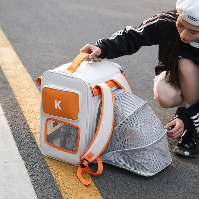 Cat Carrier Bag Pet backpack cat Transporter Travel Extended Breathable Large Space Foldable Moving Bag Outdoor Dog Carriers
