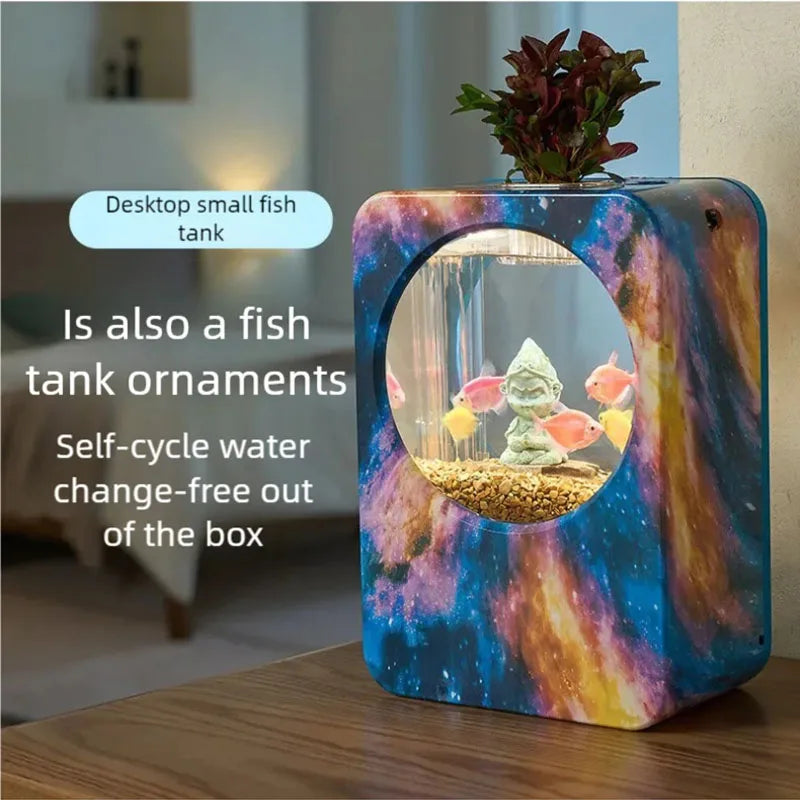Home fish tank, living room, high-definition integrated turtle tank, no replacement aquarium, small and medium-sized office, des