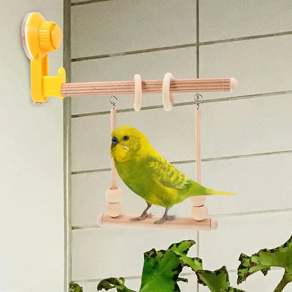 Bird Perch Suction Cup Parrot Training Stand Bird Grinding Perch Bird Cage Parrot Stand Standing Branch Parrot Training Perch