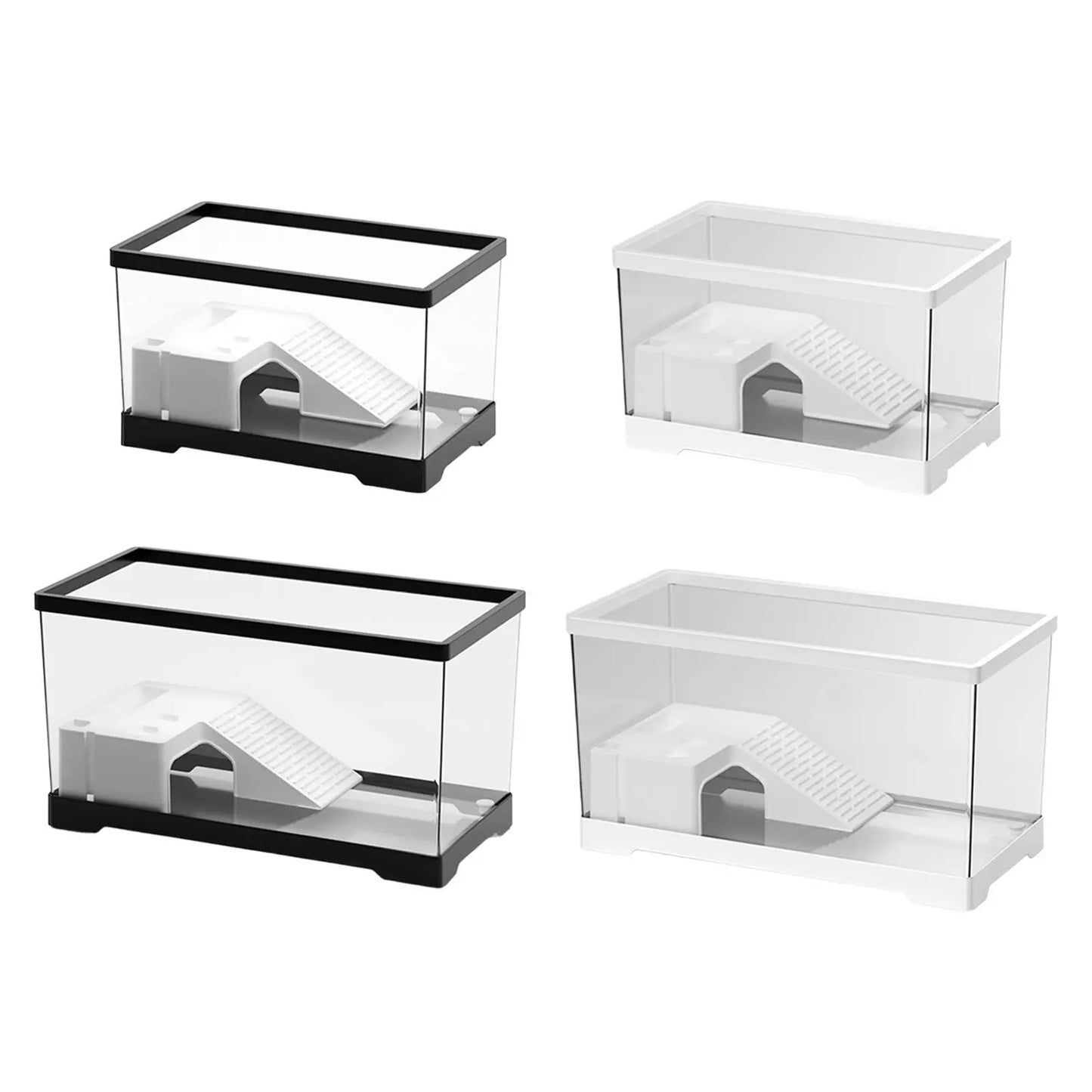 Turtle Tank Turtle Habitat Multifunctional Area Hideout Box Terrapin with Platform Tortoise Enclosure Starter Indoor Decor
