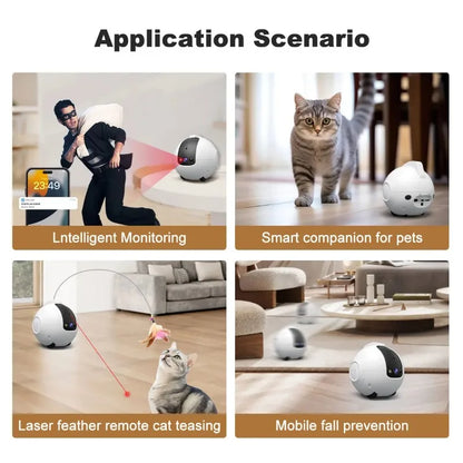 Pet Surveillance Camera 4MP 360° Robot Camera Bidirectional Dialogue Motion Detection Baby Pet Camera for Dog Cat Baby Elderly