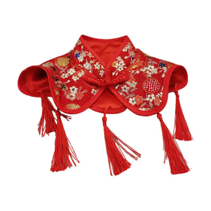 Cat Dog Cloak Costume Cat Cape with Tassel Chinese Pet Apparel for Cats Small Dog Puppy Kitten New Year Christmas