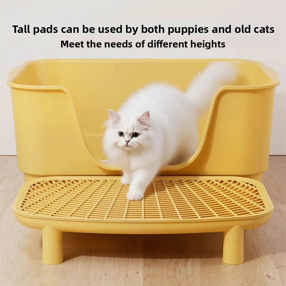 Plastic Pet Cat Litter Mat Anti-carrying Heightened Cat Litter Trapping Mat Multi-color Double-layer Cat Litter Pad Pet Falling
