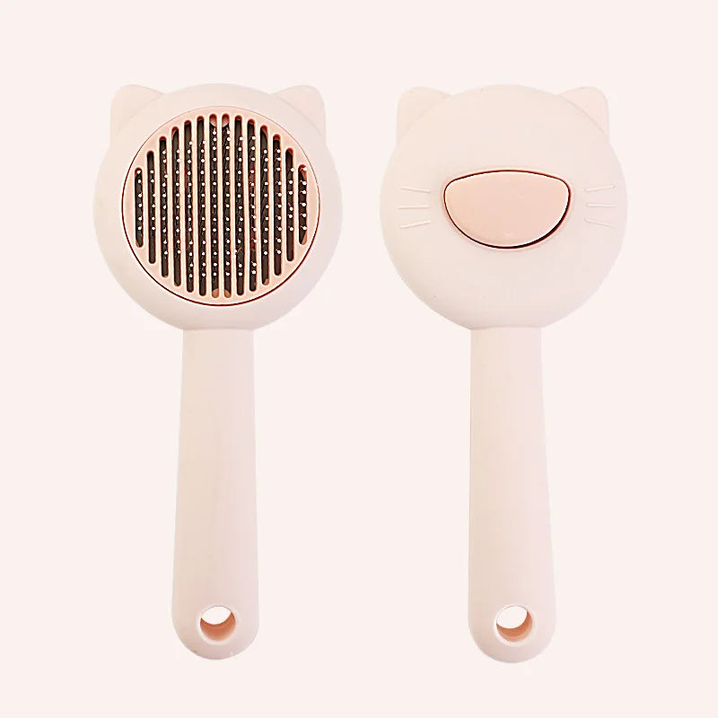 Cat Dog Grooming Brush Deshedding Tool for Loose Fur Removal Slicker Brush Pet Hair Care Essential