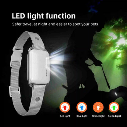 Dog Bark Collar 3 Training Modes Water Resistant Rechargeable Recording Dog Trainer Collar with Remote Control White