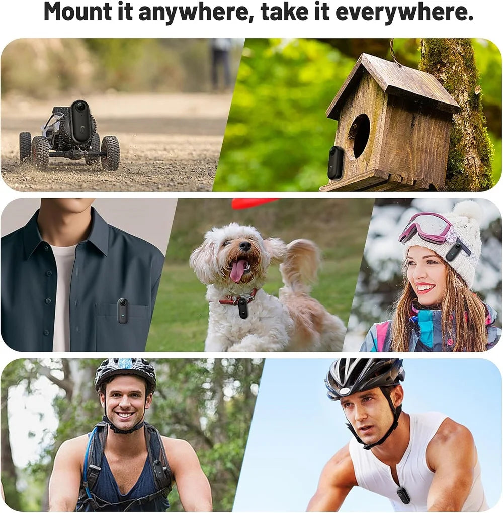 4K HD Mini Pet Collar Camera Wide Angle Lens 1080P FHD Portable Dog Cat Neck Camera Vlog Sport Action Body  WiFi Video Recording