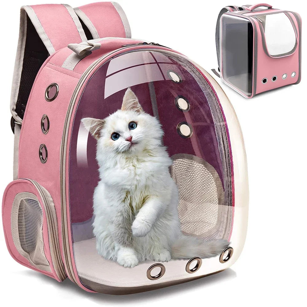 Pet Carriers Cat Carrier Bags Breathable Small Dog Cat Backpack Travel Space Capsule Cage Pet Transport Bag Carrying for Cats