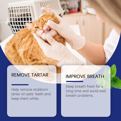 Pet Teeth Cleaning Powder for Dog and Cat Teeth Cleansing Remove Tartar Odor Reduce Bad Breath Keep Fresh Pet Dental Care 40g
