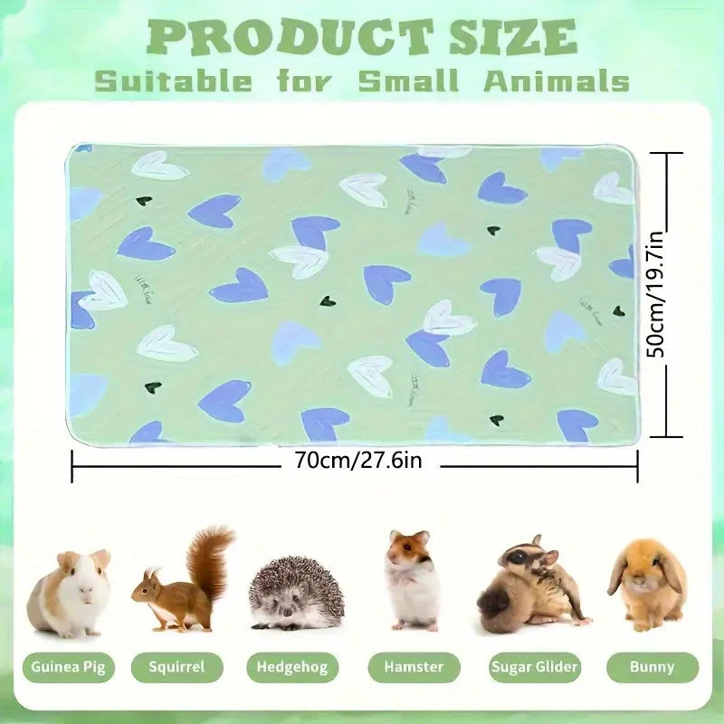 Pet Cage Mat (Reusable) – Suitable for Hamsters, Rabbits, Guinea Pigs, Cats & Reptiles, Durable Washable with Fun Prints
