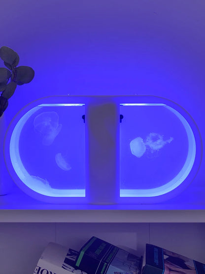 Interesting Small Acrylic Living Room Aquarium Ornamental LED Fish Tank Ornaments Jellyfish Tank Aquarium