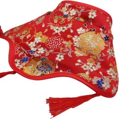 Cat Dog Cloak Costume Cat Cape with Tassel Chinese Pet Apparel for Cats Small Dog Puppy Kitten New Year Christmas