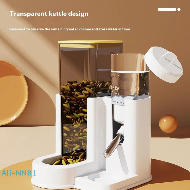 【N】Large Capacity 2In1 Hamster Feeder And Waterer Leakproof Automatic Feeder Water Dispenser Leak Proof Food Small Pet Supplies