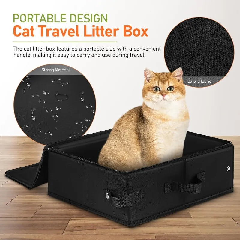 Outdoor Cat Sandboxes Portable Self-Cleaning Cat Litter Box For Travel Covered Pet Toilet Waterproof Bathroom For Pet Foldable