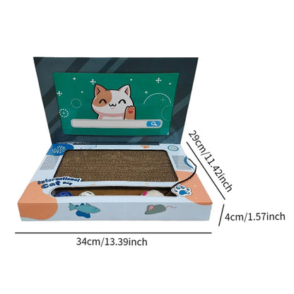 Cat Laptop Scratcher Cardboard Cat Scratcher for Kitten Claw Indoor Cats