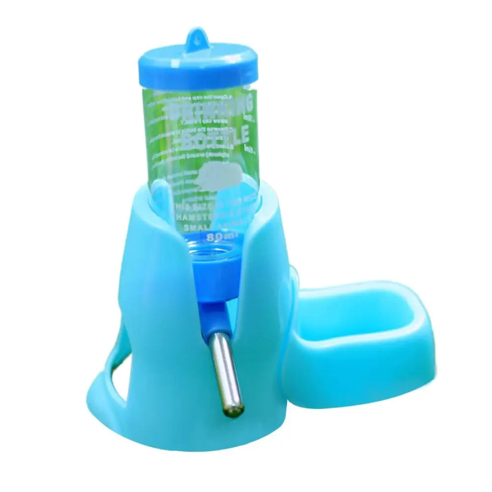 Hamster Water Feeder Small Animal Automatic Dispenser Drinking Water Bottle Bowls Dish with Food Container for Guinea Pig Rat