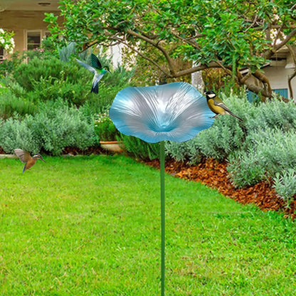 Bird Bath Metal Decoration Decorative Bird Feeder for Lawn Balcony Outside