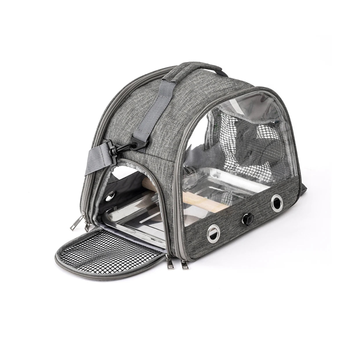 Small Bird Travel Carrier Portable Parrot Parakeet with Standing Side Access Window Foldable Outdoor Carry Bird Carrier Bag
