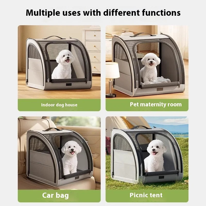 Portable Car Pet Bed Dog Cat Carrier Seat Cover Travel Cushion Non-Slip Washable Soft Outdoor Safe for Vehicles