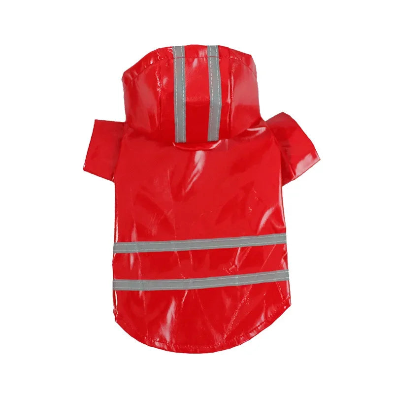 Dog Clothes, Waterproof Jackets, Hooded Raincoats with Reflective Strip, Outdoor Breathable Clothes for Puppies