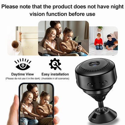 HD Wireless Mini Camera with Night Vision Wireless IP Camera Motion Detection Smart Home Security Camera Pet Dog CCTV Camera