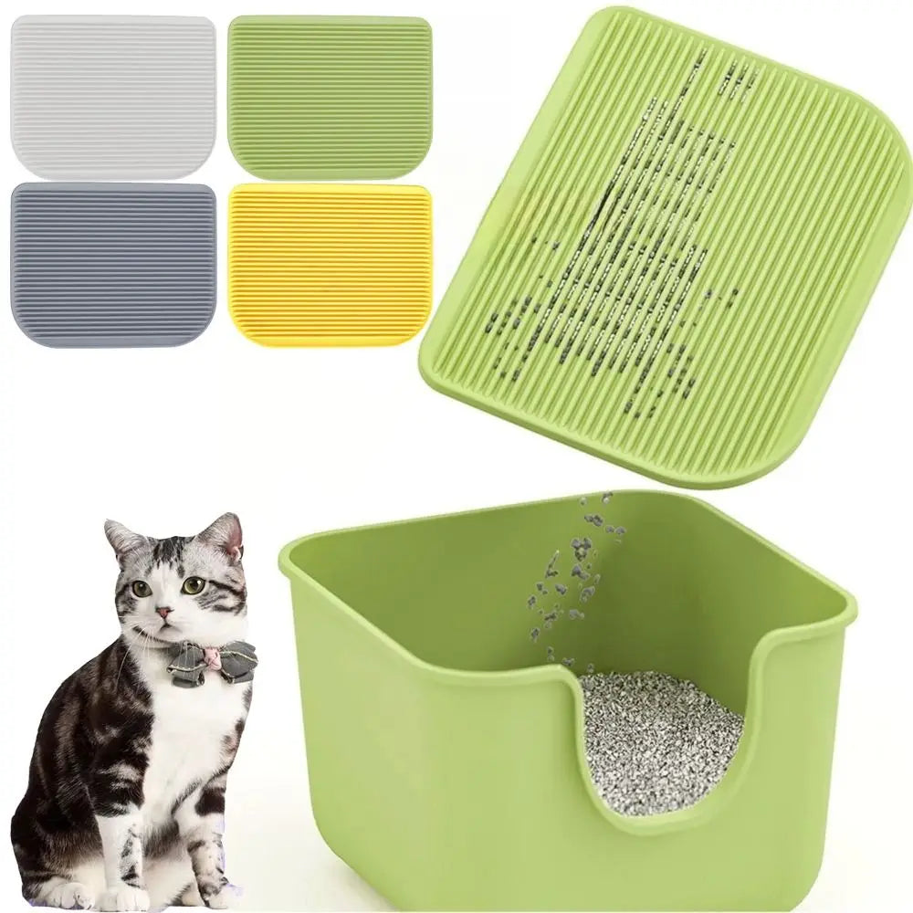 Durable Super Hard Cat Litter Mat Waterproof Splash-Proof Litter Catcher Non Slip Scratch-proof Litter Trapper Pad Pet Grooming