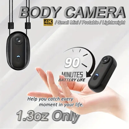 4K HD Mini WiFi Camera 1080P Outdoor Pet Collar APP Portable Sports Vlogging Bodycam Magnetic Video Recorder Microphone POV Cam