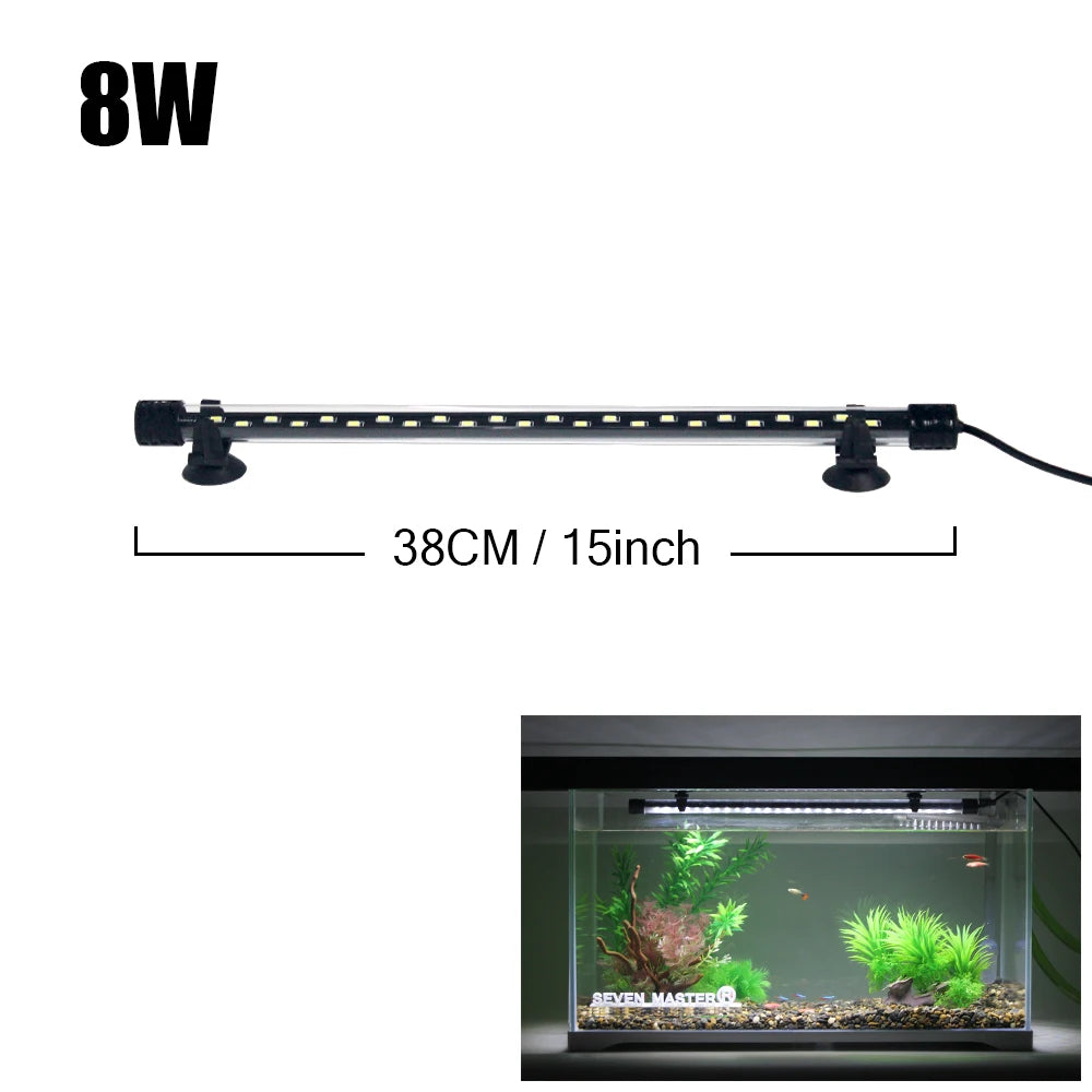 Aquarium Light LED Plant Grow Lamp Waterproof Fish Tank Light 18-58CM Underwater Aquariums Decor Lighting 90-260V 5730chip