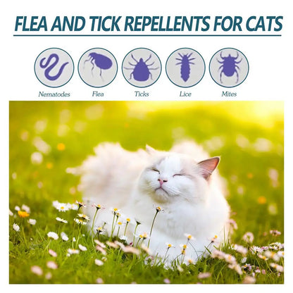 1/3/5pc Pet Flea Killer Drops Anti Fleas Cats Ticks Lice Mite Removal Relieve Itching Dogs Ringworm Treatment Pet Insect Removal
