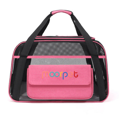 Dog Carrier Bag Breathable Large Capacity Mesh Cat Carrier Bag Pet Outing Portable Cat Puppy Handbag Crossbody Small Pet Slings