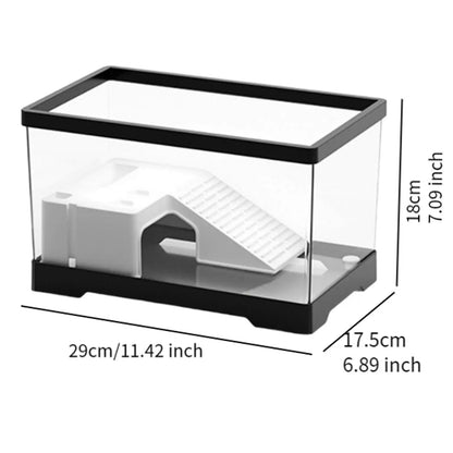 Turtle Tank Turtle Habitat Multifunctional Area Hideout Box Terrapin with Platform Tortoise Enclosure Starter Indoor Decor