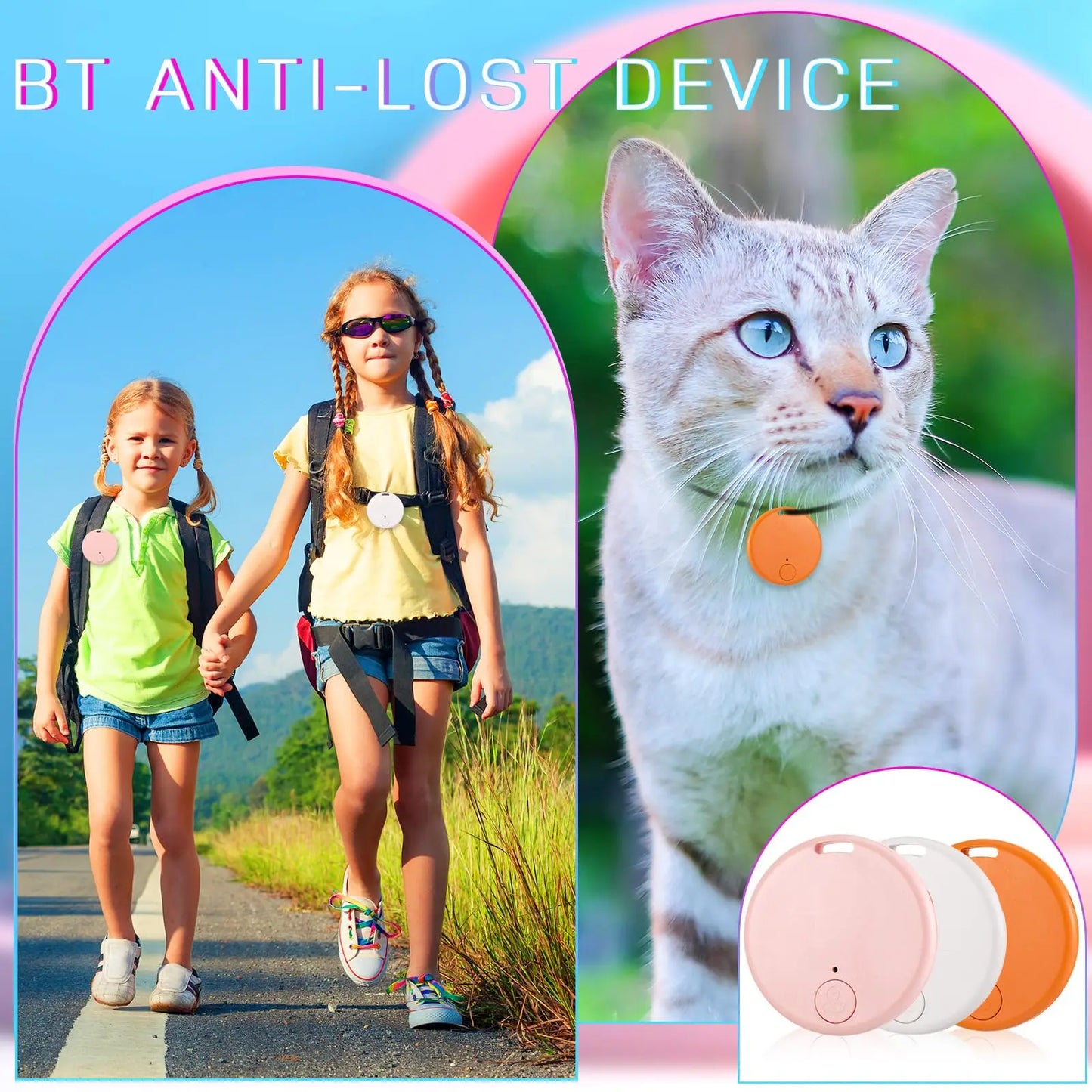 GPS Tracker 5.0 Mini Smart Bluetooth Tracking Devicet Pets Children Vehicle Real Time Locator For IOS Android Anti-Lost Detector