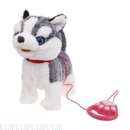 652F Electric Singing Dog Toy Walking Animal with Leash Rope Talking Puppy Toy Lovely Music Animal Toy Toddler Crawling Toy
