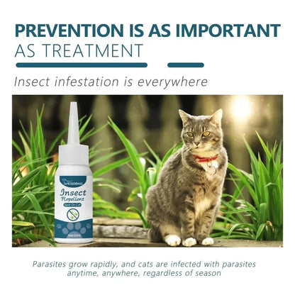 50ml Pet Anti Flea Tick Agent for Cats, Dogs, and Dogs. Extracorporeal Deworming Skin Cleaning Agent for Lice, Ticks, and Ticks