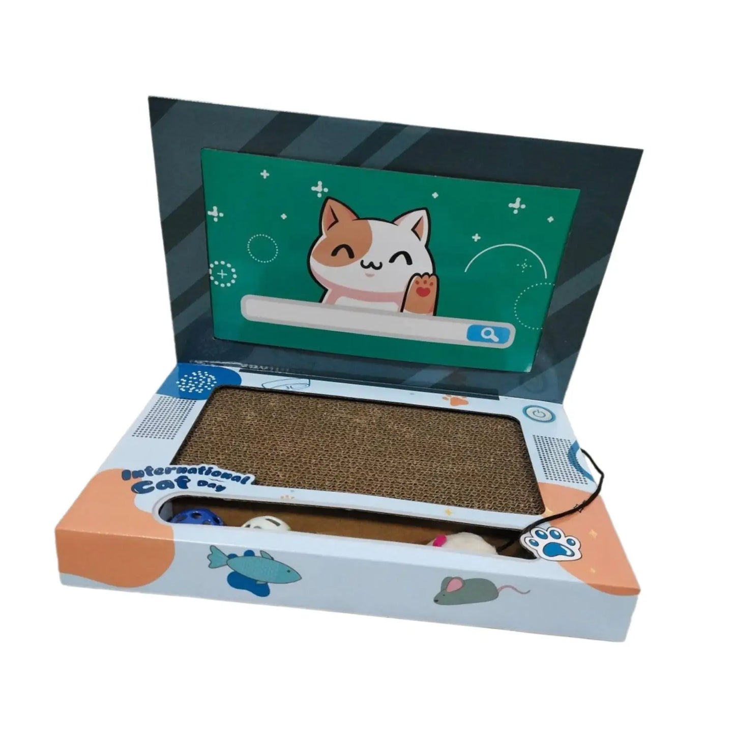 Cat Laptop Scratcher Cardboard Cat Scratcher for Kitten Claw Indoor Cats